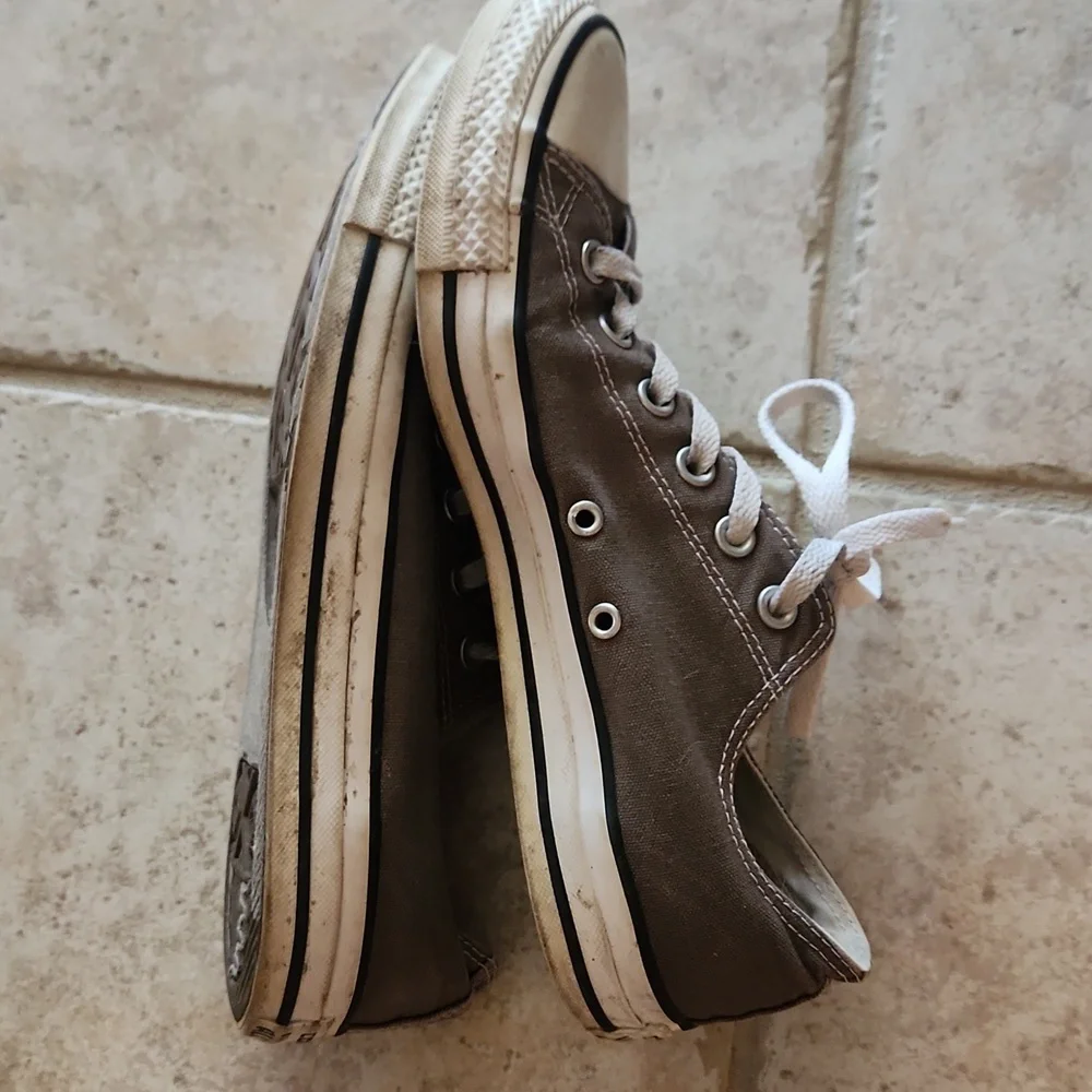 Converse Chuck Taylor Allstars In Grey Mens Size 8 Or Womens Size 10 - Picture 5 of 7